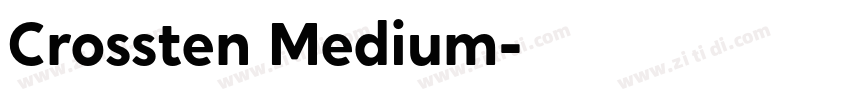 Crossten Medium字体转换